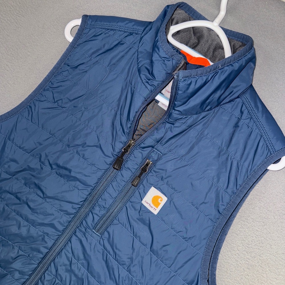 Carhartt Vest Mens Medium Blue Gilliam Lightweight Insulated Rain Defender